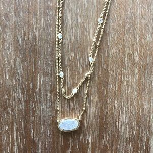 Kendra Scott Elisa drusy and gold necklace